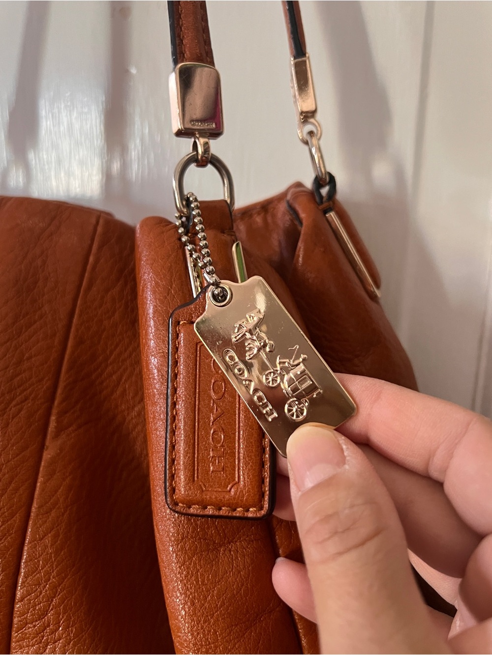 Coach Leather Boho Purse in Cognac Brown - Picture 2 of 5